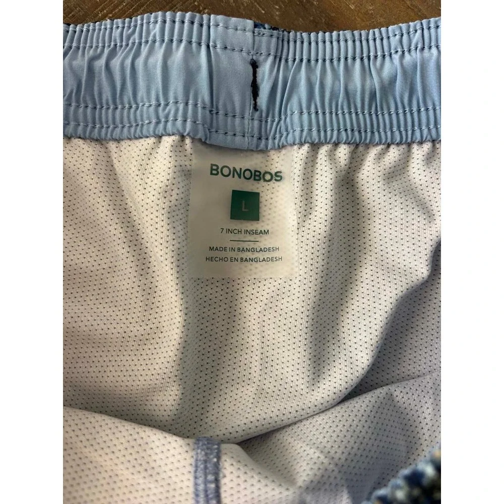 Bonobos Mens Size Large Navy Floral Swim Trunks 7 Inch Inseam  BOE26115RO NWT